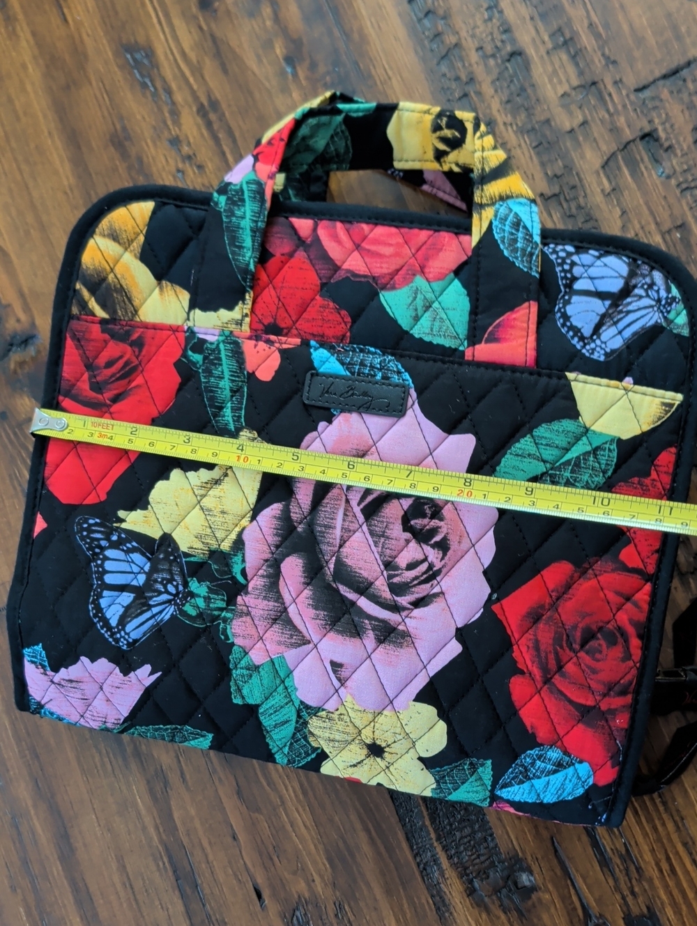 Vera Bradley Havana Rose Black Quilted Hanging Travel Cosmetic Bag New SALE!! - Picture 14 of 14
